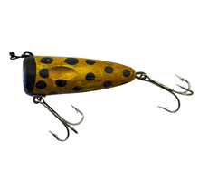 Lade das Bild in den Galerie-Viewer, BIFF BAITS BIFF MASTER BIFF PLUG. YELLOW BLACK SPOTTED. ANTIQUE WOOD LURE. L
