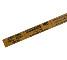 Lade das Bild in den Galerie-Viewer, DUNHAM'S SPORTSMANS PARADISE ANTIQUE WOOD RULER. 1969 MICHIGAN HOOK &amp; LINE FISH LAWS

