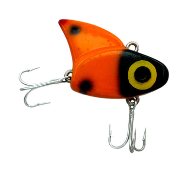 SAIL SHARK Vintage Fishing Lure. ORANGE BLACK DOT. Right