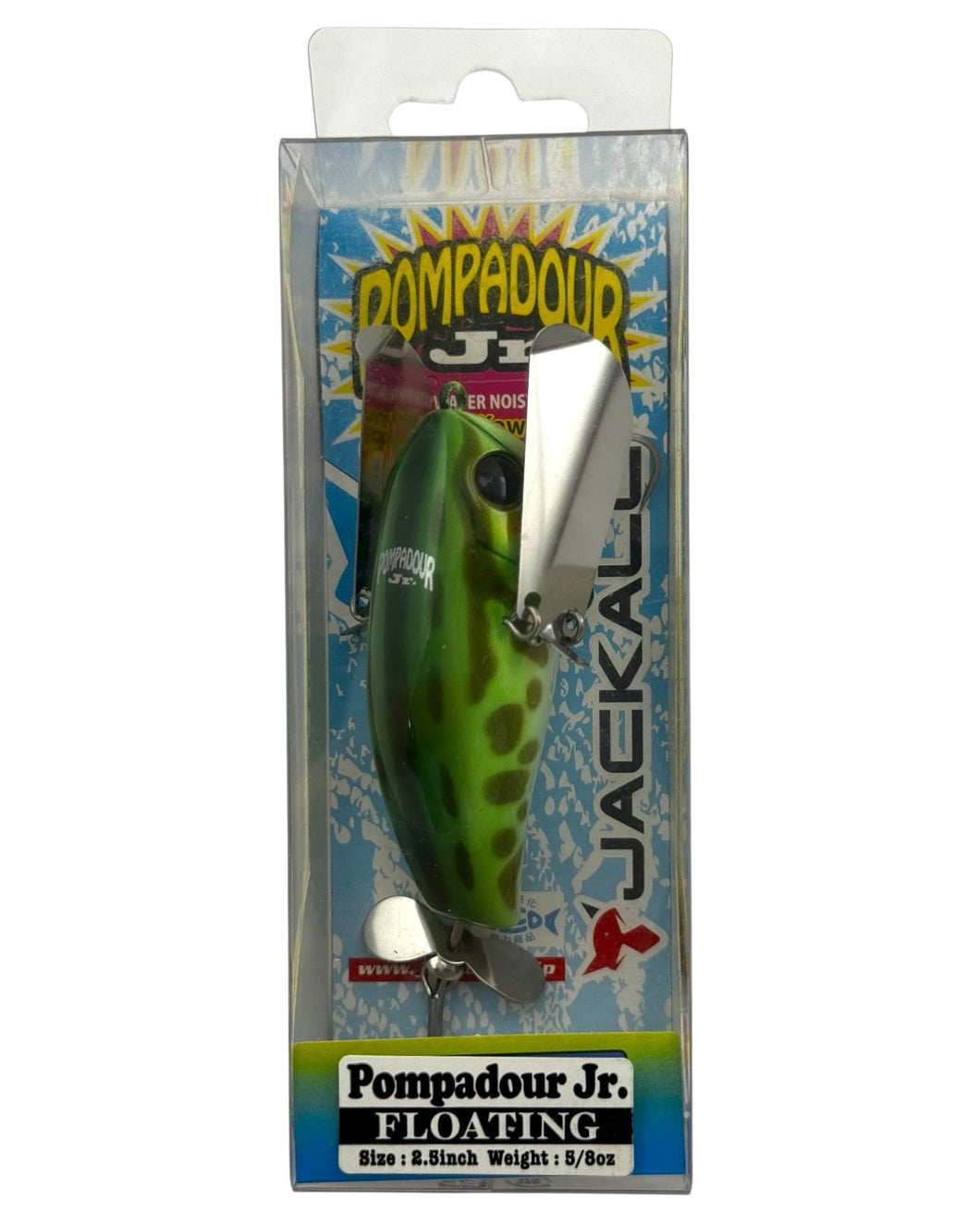 JACKALL JAPAN POMPADOUR JR FLOATING CRAWLER. GREEN FROG.