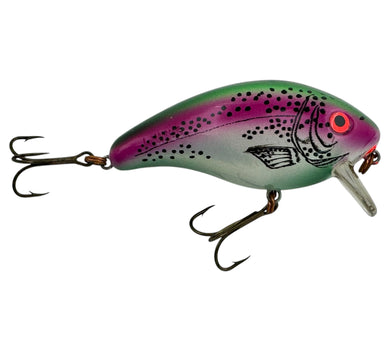 MANNS BAIT CO ONE MINUS Vintage FISHING LURE in RAINBOW TROUT. Wake Bait for Largemouth Bass.