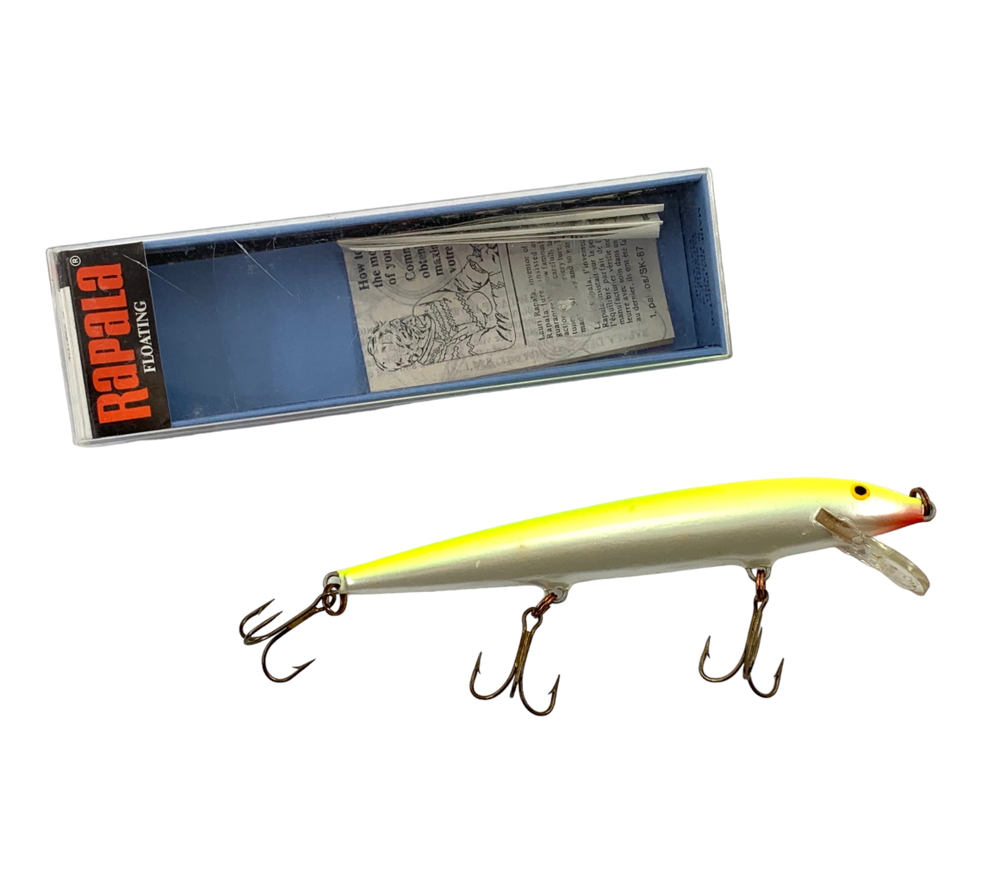 Finland • GOLD FLUORESCENT RED RAPALA HUSKY 13 Fishing Lure Finland • GOLD FLUORESCENT RED RAPALA HUSKY 13 Fishing Lure