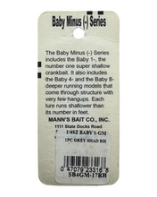 Load image into Gallery viewer, MANN'S BAITS BABY 1- (One Minus) SHALLOW CRANKBAIT in GREY SHAD. fishing tips

