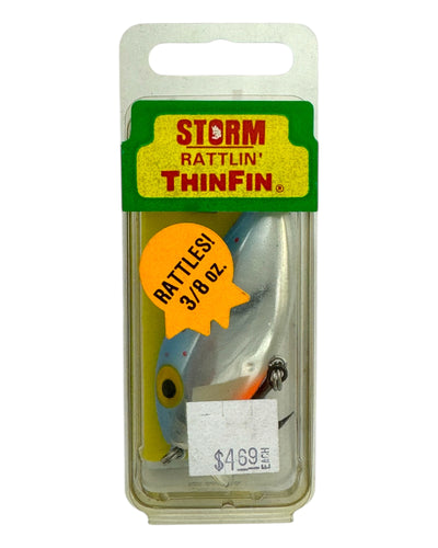 STORM LURES RATTLIN THIN FIN in METALLIC BLUE FLUORESCENT RED SPECKS