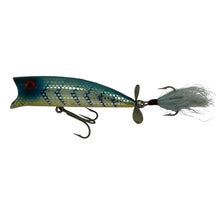 Load image into Gallery viewer, BOMBER BAITS TOPWATER POPPER in BLUE BACK BUCK TAIL. Holographic Finish. L
