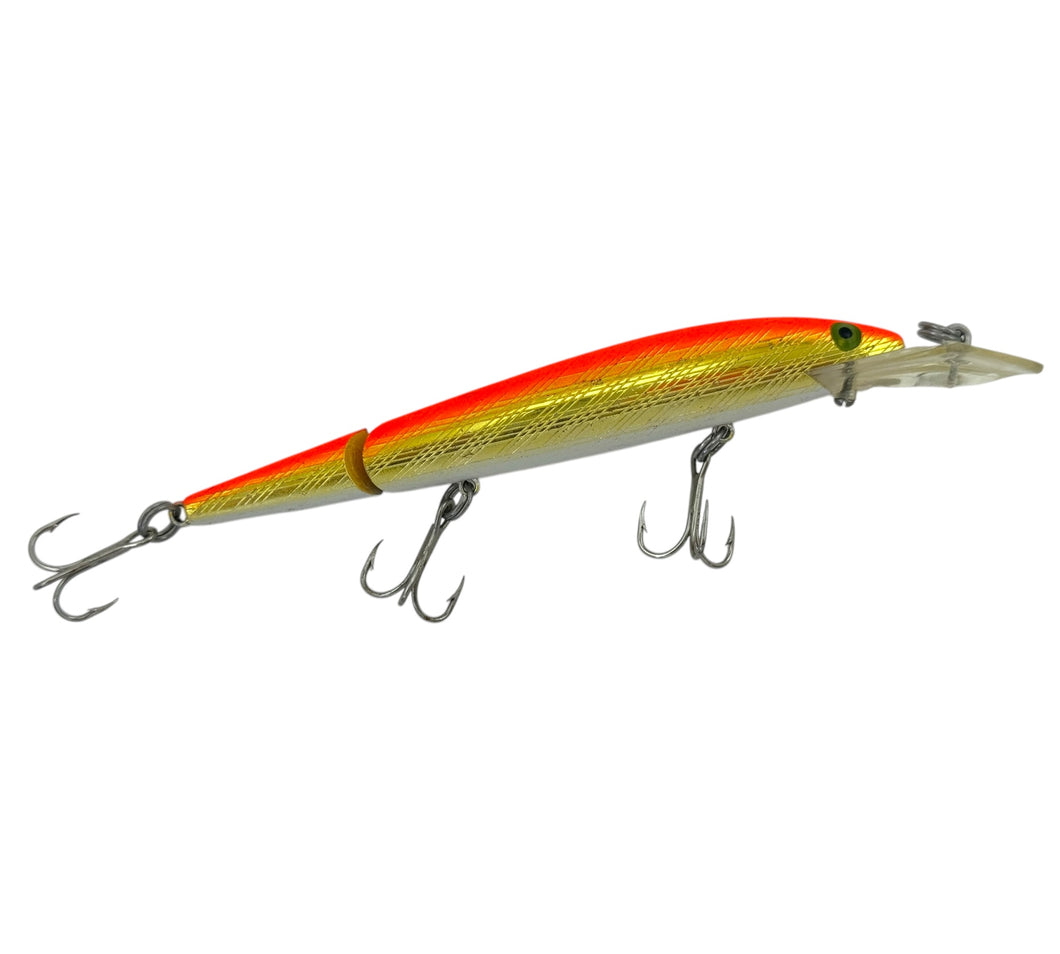REBEL FASTRAC JOINTED MINNOW Vintage Fishing Lure • FTJ20 SS 39 GOLD/ORANGE BACK