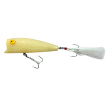 Load image into Gallery viewer, REBEL BONEHEAD TOPWATER LURE. BONE. Model Number PBX-4100. painted eye. Left
