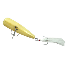 Load image into Gallery viewer, REBEL BONEHEAD TOPWATER LURE. BONE. Model Number PBX-4100. painted eye. ventral
