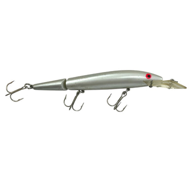 REBEL FASTRAC JOINTED MINNOW VINTAGE FISHING LURE IN SILVER SHADOW R