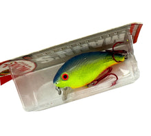 Cargar imagen en el visor de la galería, MANN&#39;S Bass Crankbaits BABY 1- Fishing Lure in CHARTREUSE BLUE. Red Treble Hooks
