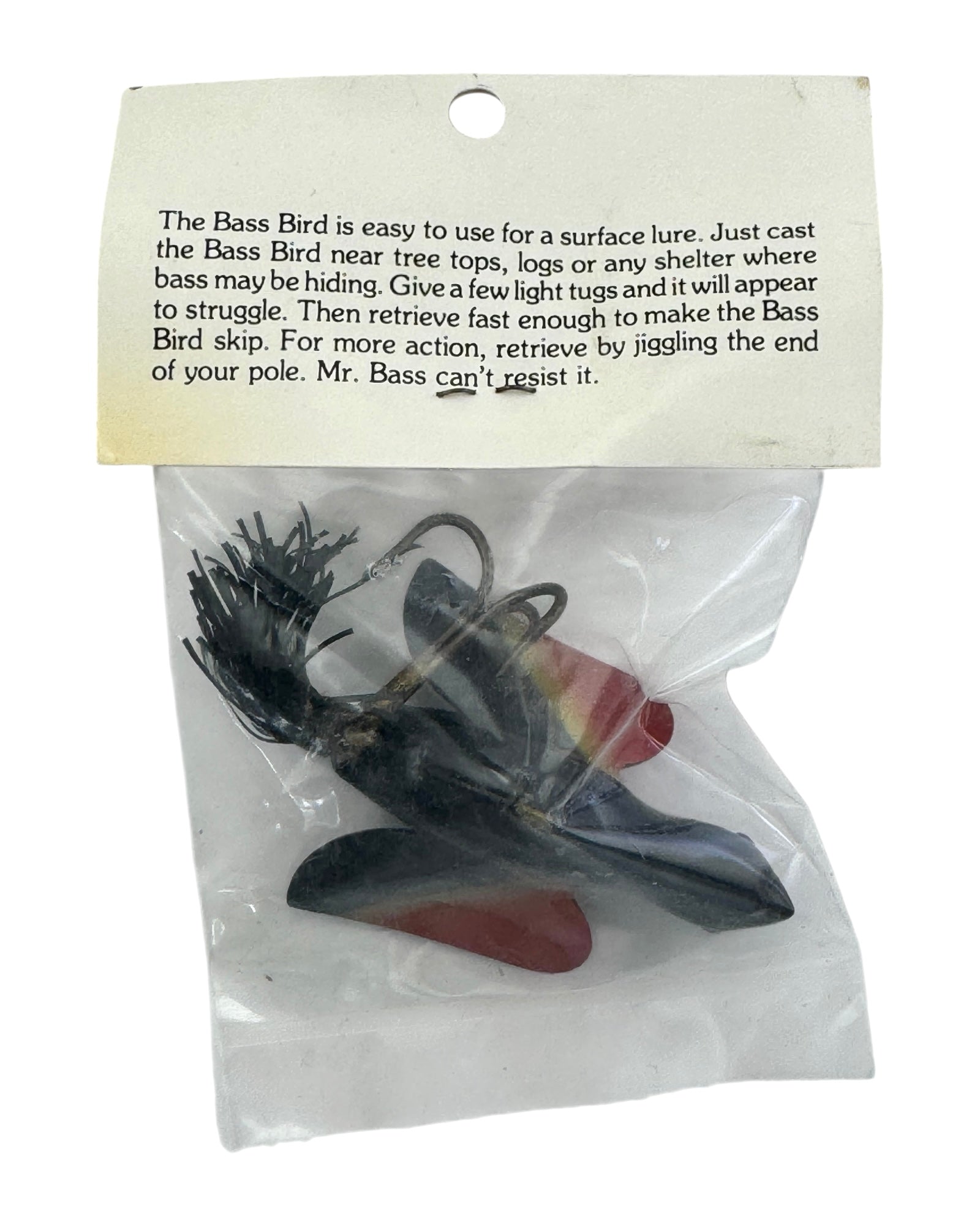 BLOOMINGTON, ILLINOIS • BASS BIRD LURE COMPANY BASS BIRD FISHING LURE • REDWING BLACKBIRD BLOOMINGTON, ILLINOIS • BASS BIRD LURE COMPANY BASS BIRD FISHING LURE • REDWING BLACKBIRD