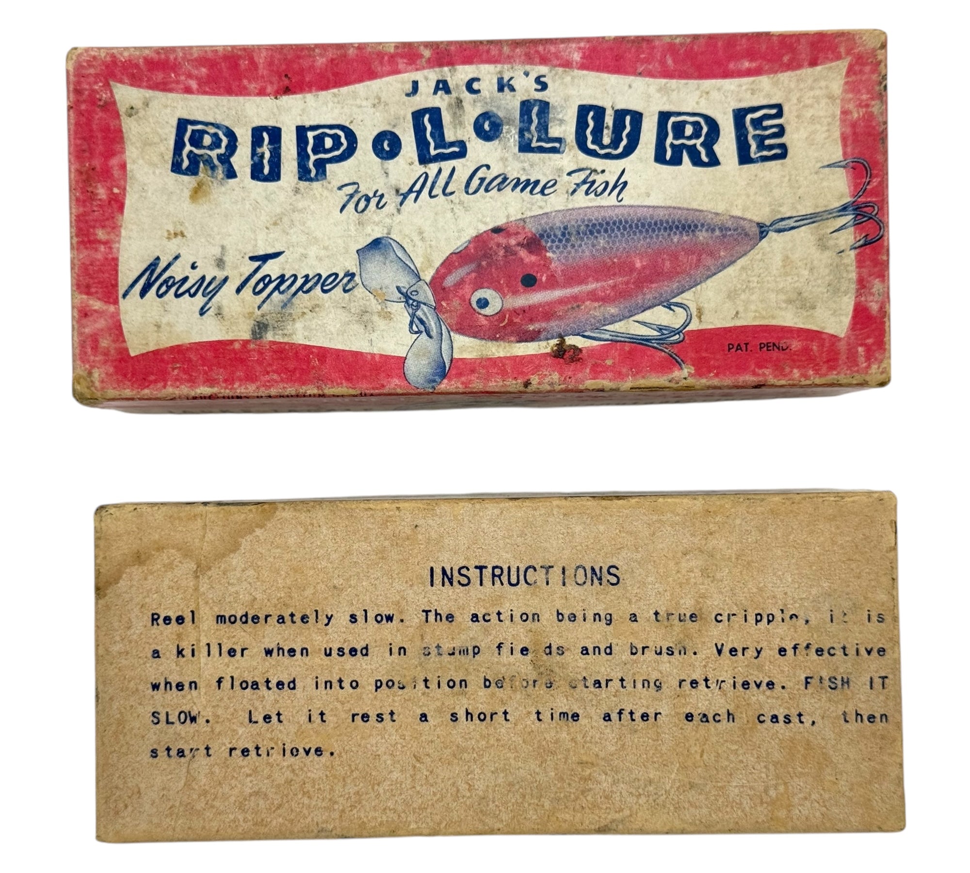 JACK'S TACKLE MFG CO RIP L LURE Fishing Lure & Box • BLACK – Toad Tackle