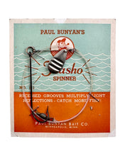 Lade das Bild in den Galerie-Viewer, PAUL BUNYAN BAIT COMPANY FLASHO SPINNER. RETRO FISHING GRAPHICS.
