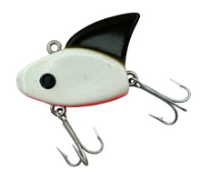 Load image into Gallery viewer, SAIL SHARK Vintage Fishing Lure. BLACK FIN FLUORESCENT RED BELLY. Left.
