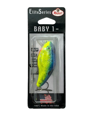 MANNS BAITS Vintage BABY One Minus Fishing Crankbait in SPLATTERBACK SUNFISH HOLOGRAPHIC