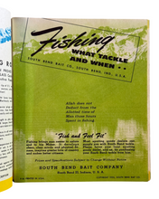 Load image into Gallery viewer, South Bend Catalog. Antique Fishing Lure. 1950 copyright title page 

