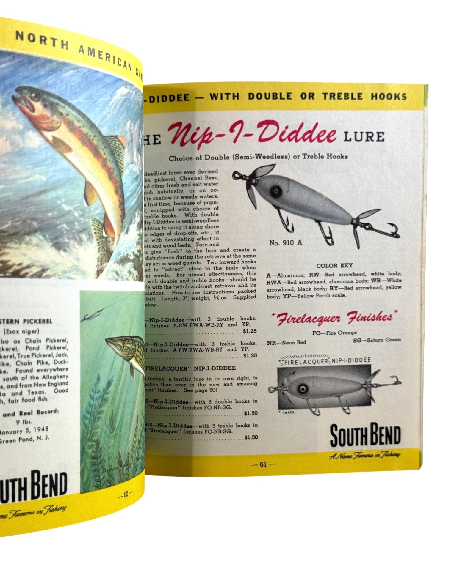 antique fishing lure catalogs ANTIQUE FISHING EPHEMERA • SOUTH BEND BAIT COMPANY 1950 CATALOG