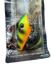 Cargar imagen en el visor de la galería, Wood Muskie Bait from Full Moon Tackle of Mantorville, Minnesota. Fire Tiger Glitter Finish. heavy duty stainless diving lip
