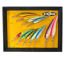 Load image into Gallery viewer, STORM LURES  FISHING LURE DEALER BOARD. DEEP THUNDER JERKBAIT Salesman Samples.
