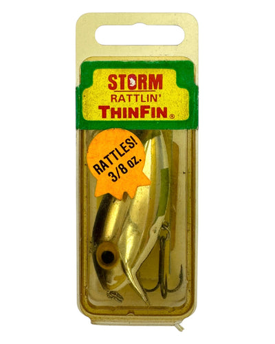 STORM LURES RATTLIN THIN FIN Trout Crankbait. Flashy Color, METALLIC SILVER BLACK BACK.