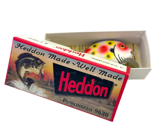 HEDDON LURES STRAWBERRY SPOT PUNKINSEED SPOOK FISHING LURE. Collector Box. 9630 S.