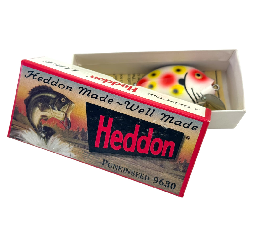 HEDDON LURES STRAWBERRY SPOT PUNKINSEED SPOOK FISHING LURE. Collector Box. 9630 S.