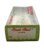 Load image into Gallery viewer, Box Stats View of CREEK CHUB STREEKER Vintage Topwater Fishing Lure in REDHEAD
