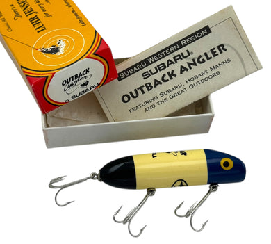 Subaru Outback Car and LUHR JENSEN BASS-ORENO Advertising FISHING LURE for HOBART MANNS and The OUTBACK ANGLER by SUBARU.