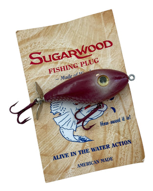 WOLVES Marked Back. SUGARWOOD LURES Topwater FISHING LURE. HANDCRAFTED SUGAR PINE FISHING PLUG.