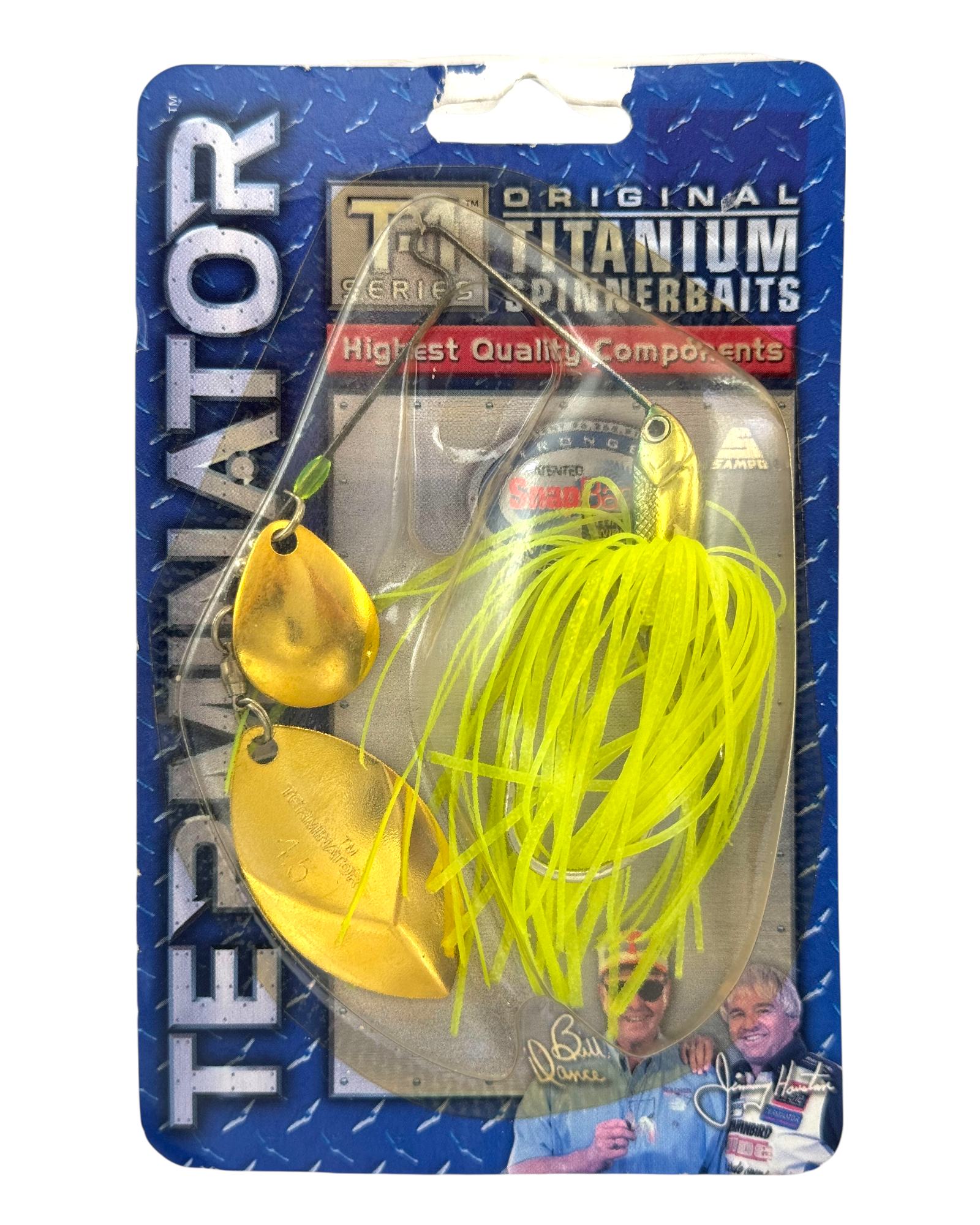 TERMINATOR ORIGINAL T1 TITANIUM 3/8 oz SPINNER • CHARTREUSE – Toad
