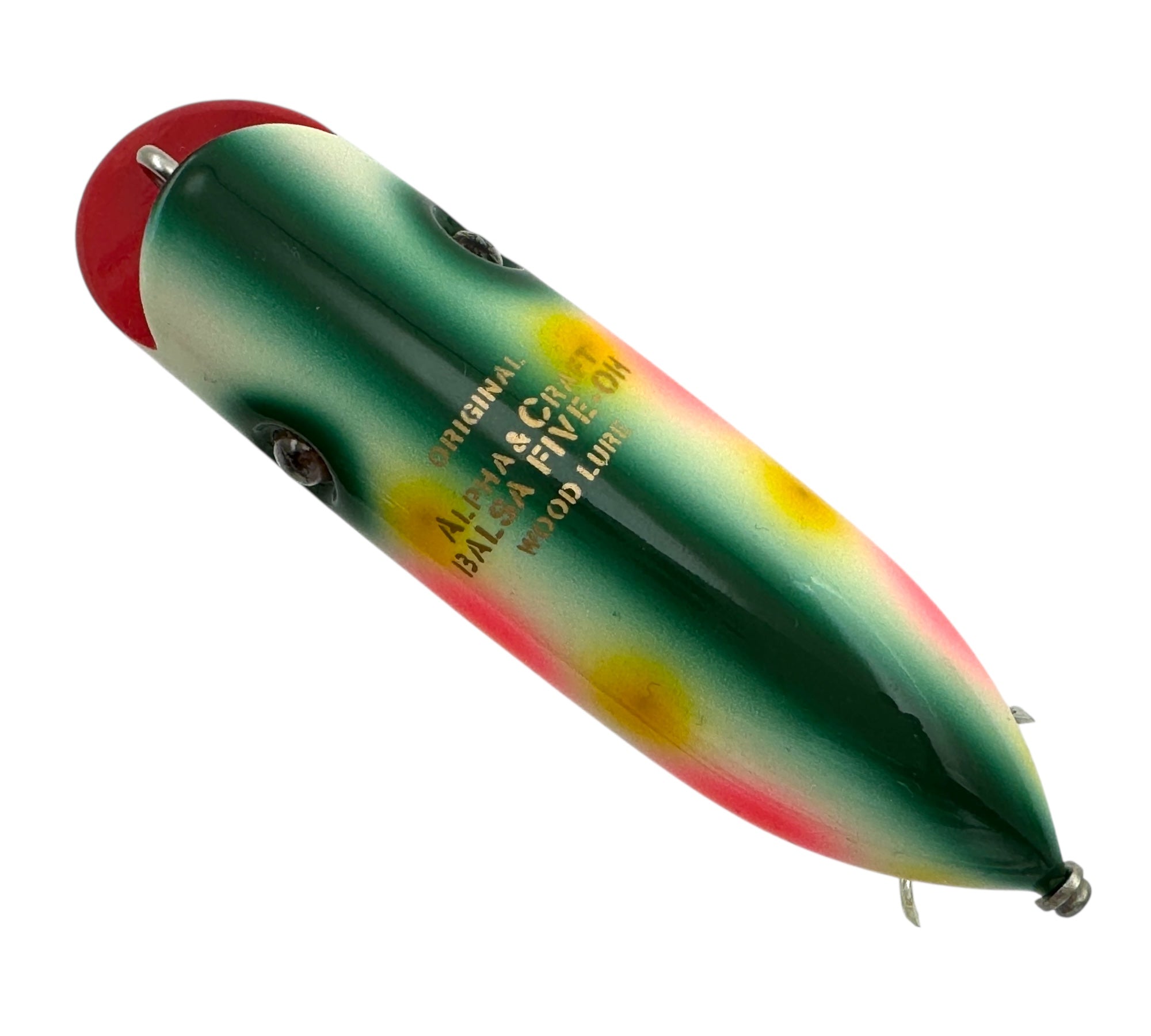 W UNCLE SMITH • ALPHA & CRAFT BALSA FIVE-OH WOOD LURE – Toad