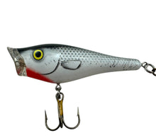 Charger l&#39;image dans la galerie, BERKLEY FRENZY TOPWATER POPPER Fishing Lure in GREY GHOST up close

