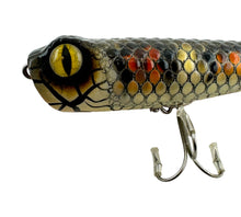 Load image into Gallery viewer, Up close view for BLOODSHOT MORGUE WOODEN CHUGGER Topwater Fishing Lure
