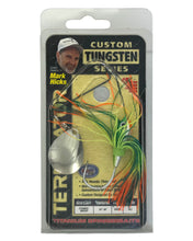 Load image into Gallery viewer, MARK HICKS TITANIUM TERMINATOR SPINNERBAIT. GREEN PERCH FISHING LURE.

