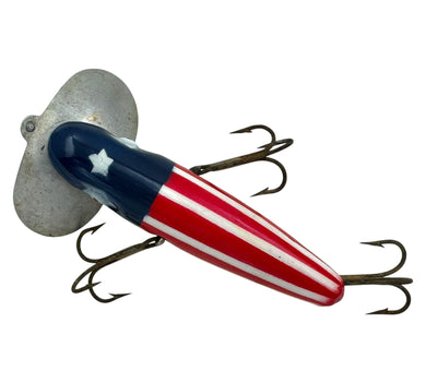 FRED ARBOGAST MUSKY JITTERBUG Fishing Lure Custom Repainted with USA Flag STARS & STRIPES