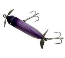 画像をギャラリービューアに読み込む, Dorsal View for CCBCO Injured Minnow Fishing Lure. Vintage Creek Chub Purple Scale Bait.
