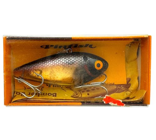 BOMBER BAITS PINFISH Fishing Lure in GOLD BLACK HEAD. Vintage Lipless Crankbait.