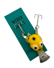 Load image into Gallery viewer, WEBER TACKLE YELLOW FLIP FROG TOPWATER FISHING LURE card
