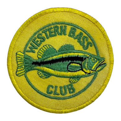 WESTERN BASS CLUB VINTAGE FISHING COLLECTOR PATCH largie