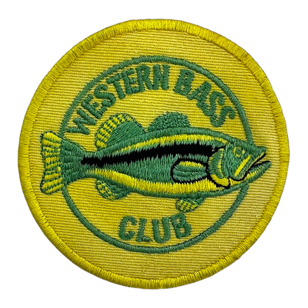 WESTERN BASS CLUB VINTAGE FISHING COLLECTOR PATCH largie