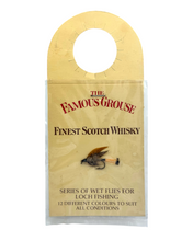 Load image into Gallery viewer, FAMOUS GROUSE SCOTCH WHISKEY BOTTLE PROMO. WET FLY with GROUSE &amp; HARE'S EAR.
