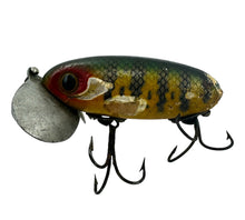 Load image into Gallery viewer, OLD ARBOGAST WOOD JITTERBUG Fishing Lure. Antique WWII BUG in PERCH. L
