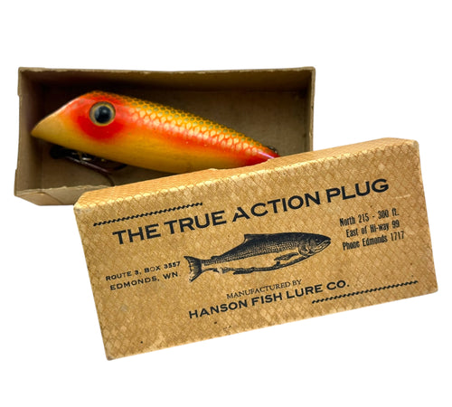 HANSON FISH LURE COMPANY Size 4 TRUE ACTION PLUG SALMON FISHING LURE