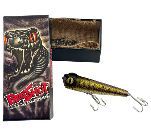 BLOODSHOT MORGUE HANDCRAFTED WOODEN CHUGGER Fishing Lure from Japan 