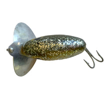 Load image into Gallery viewer, Top View of ARBOGAST Fly Rod Size JITTERBUG Fishing Lure in SILVER FLASH
