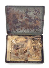 Load image into Gallery viewer, OPen Tin View of Vintage LEW MORRISON DRY-PAK PORK RIND TIN
