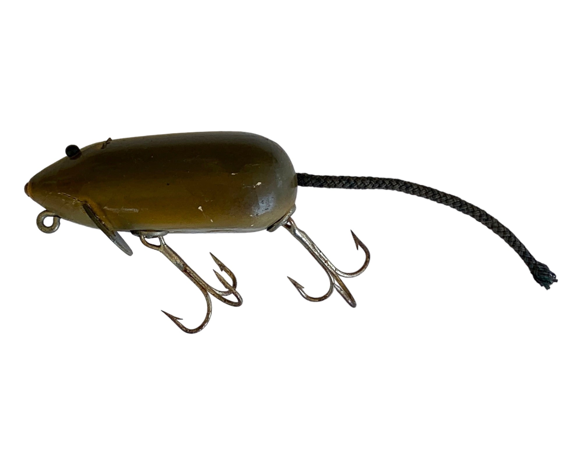 ccb company lure in fishing sign Antique CREEK CHUB BAIT COMPANY (C.C.B.CO.) MOUSE Fishing Lure