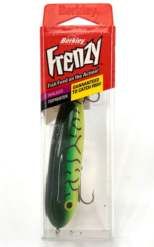 BERKLEY LURES FRENZY TOPWATER FISHING LURE.  In FIRE TIGER Which is a Great Color for Bass Fishing.