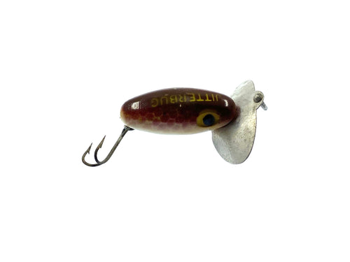 1/8 oz Fred Arbogast Fly Rod Size Jitterbug Fishing Lure • Brown Scale