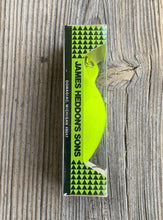Load image into Gallery viewer, Vintage Geometric Heddon Box View for HEDDON Phosphorescent MAGNUM TADPOLLY Fishing Lure
